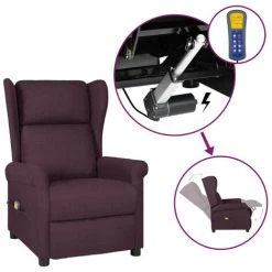ASUPERMALL Fauteuil Inclinable De Massage électrique Violet Tissu