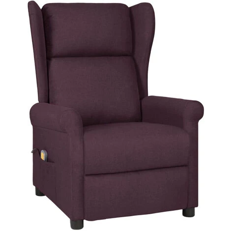 ASUPERMALL Fauteuil Inclinable De Massage électrique Violet Tissu 5 ASUPERMALL Fauteuil Inclinable De Massage électrique Violet Tissu – Image 3