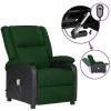 ASUPERMALL Fauteuil Inclinable De Massage Vert Foncé Similicuir Et Tissu