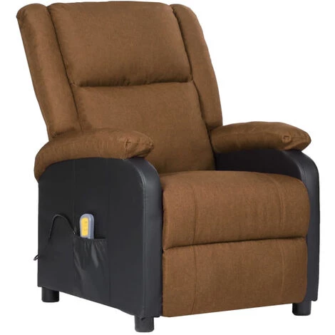 ASUPERMALL Fauteuil De Massage Inclinable Taupe Similicuir Et Tissu 3 ASUPERMALL Fauteuil De Massage Inclinable Taupe Similicuir Et Tissu