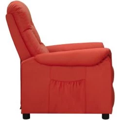 ASUPERMALL Fauteuil Inclinable Rouge Bordeaux Similicuir -Pas Cher Fauteuil Magasin 57734759 4