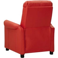 ASUPERMALL Fauteuil Inclinable Rouge Bordeaux Similicuir -Pas Cher Fauteuil Magasin 57734759 5