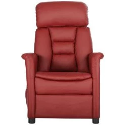 ASUPERMALL Fauteuil Inclinable électrique De Massage Bordeaux Similicuir -Pas Cher Fauteuil Magasin 57734772 3