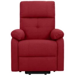 ASUPERMALL Fauteuil De Massage Inclinable Rouge Bordeaux Tissu -Pas Cher Fauteuil Magasin 57734778 4