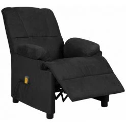 ASUPERMALL Fauteuil De Massage Inclinable Noir Similicuir Daim -Pas Cher Fauteuil Magasin 57734783 3