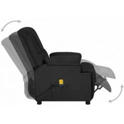 ASUPERMALL Fauteuil De Massage Inclinable Noir Similicuir Daim -Pas Cher Fauteuil Magasin 57734783 5