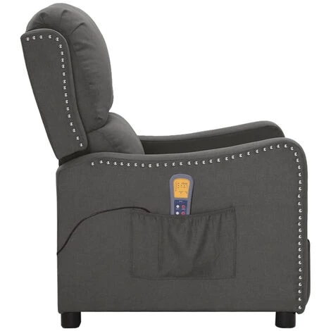ASUPERMALL Fauteuil De Massage Inclinable Gris Foncé Tissu 5 ASUPERMALL Fauteuil De Massage Inclinable Gris Foncé Tissu â Image 3