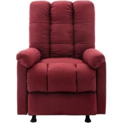 ASUPERMALL Fauteuil Inclinable Rouge Bordeaux Tissu -Pas Cher Fauteuil Magasin 57735766 3