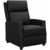 ASUPERMALL Fauteuil Inclinable Noir Similicuir 1 ASUPERMALL Fauteuil Inclinable Noir Similicuir -Pas Cher Fauteuil Magasin 57735769 1