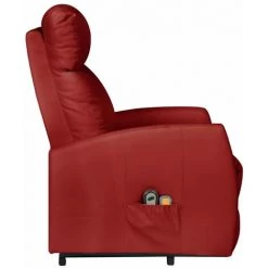 ASUPERMALL Fauteuil Inclinable De Massage Rouge Bordeaux Similicuir -Pas Cher Fauteuil Magasin 57735780 4