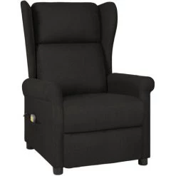 ASUPERMALL Fauteuil Inclinable De Massage électrique Noir Tissu -Pas Cher Fauteuil Magasin 57735783 3