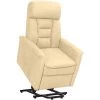 ASUPERMALL Fauteuil Inclinable Crème Similicuir Daim
