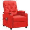 ASUPERMALL Fauteuil De Massage Inclinable Rouge Similicuir -Pas Cher Fauteuil Magasin 57735801 1