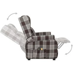 ASUPERMALL Fauteuil De Massage Inclinable Marron Tissu -Pas Cher Fauteuil Magasin 57735805 4