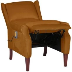 ASUPERMALL Fauteuil De Massage Inclinable Marron Velours 11 ASUPERMALL Fauteuil De Massage Inclinable Marron Velours -Pas Cher Fauteuil Magasin 57735806 5