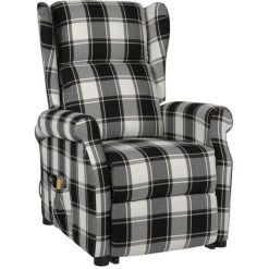 ASUPERMALL Fauteuil De Massage Inclinable Marron Et Blanc Tissu -Pas Cher Fauteuil Magasin 57735810 2