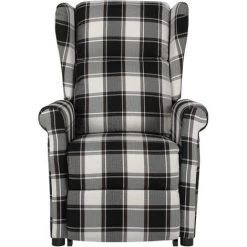 ASUPERMALL Fauteuil De Massage Inclinable Marron Et Blanc Tissu -Pas Cher Fauteuil Magasin 57735810 3