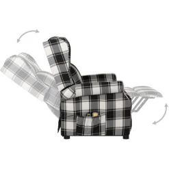 ASUPERMALL Fauteuil De Massage Inclinable Marron Et Blanc Tissu -Pas Cher Fauteuil Magasin 57735810 4