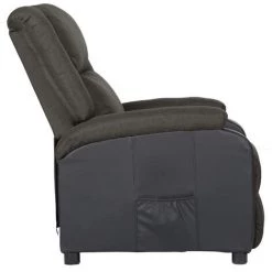ASUPERMALL Fauteuil Inclinable TV électrique Gris Foncé Similicuir Tissu -Pas Cher Fauteuil Magasin 57736464 4
