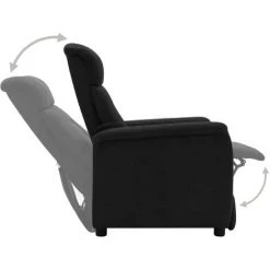 ASUPERMALL Fauteuil Inclinable électrique Noir Similicuir Daim -Pas Cher Fauteuil Magasin 57736476 3