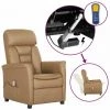 ASUPERMALL Fauteuil Inclinable électrique De Massage Cappuccino Similicuir 2 ASUPERMALL Fauteuil Inclinable électrique De Massage Cappuccino Similicuir -Pas Cher Fauteuil Magasin 57736477 1
