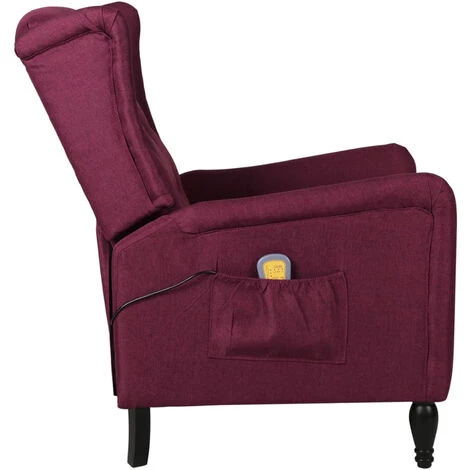 ASUPERMALL Fauteuil De Massage Inclinable Violet Tissu 6 ASUPERMALL Fauteuil De Massage Inclinable Violet Tissu â Image 4