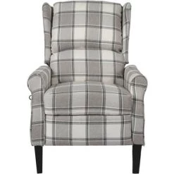 ASUPERMALL Fauteuil De Massage Inclinable Gris Tissu -Pas Cher Fauteuil Magasin 57736512 3