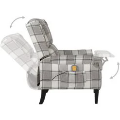 ASUPERMALL Fauteuil De Massage Inclinable Gris Tissu -Pas Cher Fauteuil Magasin 57736512 4