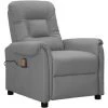 ASUPERMALL Fauteuil De Massage Inclinable Gris Similicuir -Pas Cher Fauteuil Magasin 57736515 1