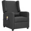 ASUPERMALL Fauteuil De Massage Inclinable Gris Foncé Tissu -Pas Cher Fauteuil Magasin 57736516 1
