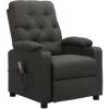 ASUPERMALL Fauteuil De Massage Inclinable Gris Foncé Tissu