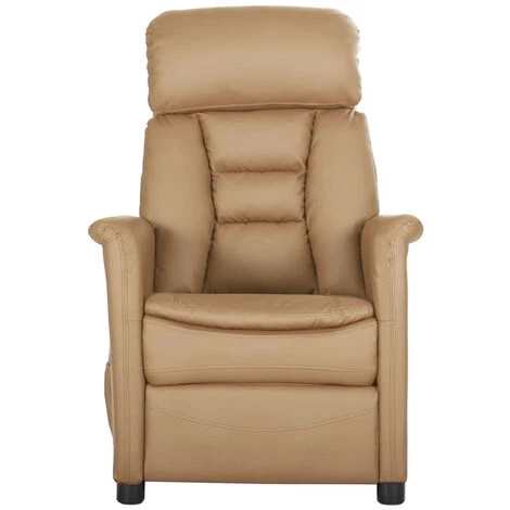 ASUPERMALL Fauteuil De Massage Inclinable Cappuccino Similicuir 4 ASUPERMALL Fauteuil De Massage Inclinable Cappuccino Similicuir – Image 2