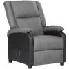 ASUPERMALL Fauteuil Inclinable TV Gris Clair Similicuir Et Tissu