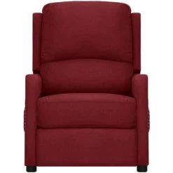 ASUPERMALL Fauteuil De Massage Inclinable Rouge Bordeaux Tissu -Pas Cher Fauteuil Magasin 57739719 3