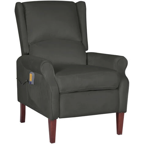 ASUPERMALL Fauteuil De Massage Inclinable Gris Foncé Velours 3 ASUPERMALL Fauteuil De Massage Inclinable Gris Foncé Velours