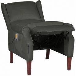 ASUPERMALL Fauteuil De Massage Inclinable Gris Foncé Velours 9 ASUPERMALL Fauteuil De Massage Inclinable Gris Foncé Velours -Pas Cher Fauteuil Magasin 57739726 3
