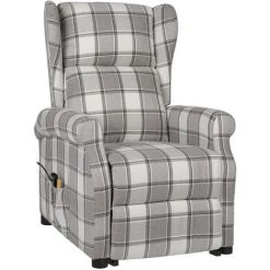 ASUPERMALL Fauteuil De Massage Inclinable Gris Tissu -Pas Cher Fauteuil Magasin 57739728 2