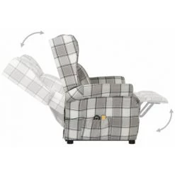 ASUPERMALL Fauteuil De Massage Inclinable Gris Tissu -Pas Cher Fauteuil Magasin 57739728 4