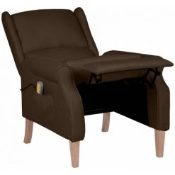 ASUPERMALL Fauteuil De Massage Inclinable Marron Foncé Tissu 11 ASUPERMALL Fauteuil De Massage Inclinable Marron Foncé Tissu -Pas Cher Fauteuil Magasin 57739731 5