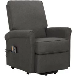 ASUPERMALL Fauteuil De Massage Inclinable Gris Foncé Tissu -Pas Cher Fauteuil Magasin 57739732 3