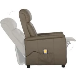 ASUPERMALL Fauteuil De Massage Inclinable Gris Similicuir 11 ASUPERMALL Fauteuil De Massage Inclinable Gris Similicuir -Pas Cher Fauteuil Magasin 57739734 5