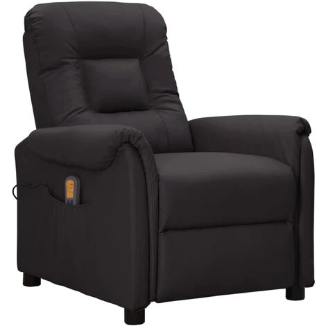 ASUPERMALL Fauteuil De Massage Inclinable Noir Similicuir 3 ASUPERMALL Fauteuil De Massage Inclinable Noir Similicuir
