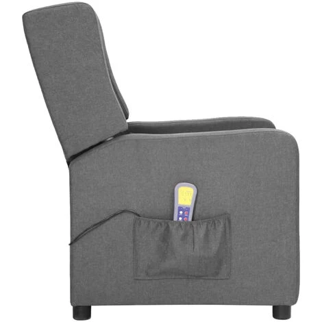 ASUPERMALL Fauteuil De Massage Inclinable Gris Clair Tissu 6 ASUPERMALL Fauteuil De Massage Inclinable Gris Clair Tissu – Image 4