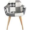 RENDEZ VOUS DéCO Chaise Anssen Patchwork Noire Et Blanche - Blanc