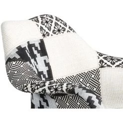 RENDEZ VOUS DéCO Chaise Anssen Patchwork Noire Et Blanche - Blanc -Pas Cher Fauteuil Magasin 577674 5