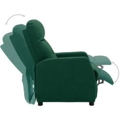 TRUE DEAL Fauteuil Inclinable électrique Vert Foncé Tissu -Pas Cher Fauteuil Magasin 57820090 3