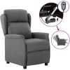 TRUE DEAL Fauteuil Inclinable électrique Gris Clair Tissu 2 TRUE DEAL Fauteuil Inclinable électrique Gris Clair Tissu -Pas Cher Fauteuil Magasin 57820094 1