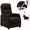TRUE DEAL Fauteuil Inclinable électrique De Massage Marron Foncé Tissu -Pas Cher Fauteuil Magasin 57820096 1