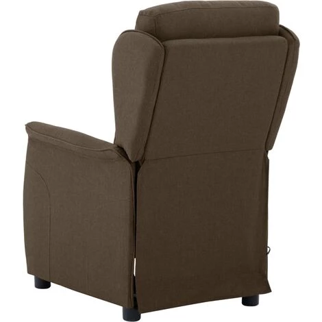 TRUE DEAL Fauteuil Inclinable électrique De Massage Marron Tissu 6 TRUE DEAL Fauteuil Inclinable électrique De Massage Marron Tissu – Image 4