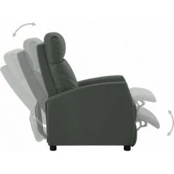 TRUE DEAL Fauteuil Inclinable électrique Gris Similicuir 10 TRUE DEAL Fauteuil Inclinable électrique Gris Similicuir -Pas Cher Fauteuil Magasin 57820103 4